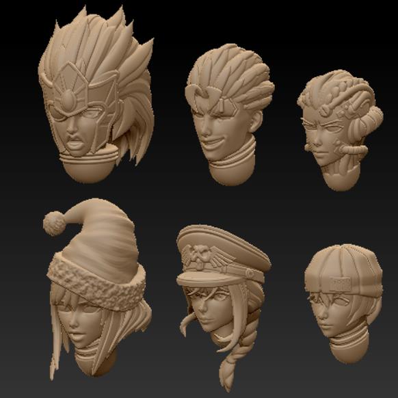 3D Printing Apps - Head Sculpt Upgrade Parts 3D Printed