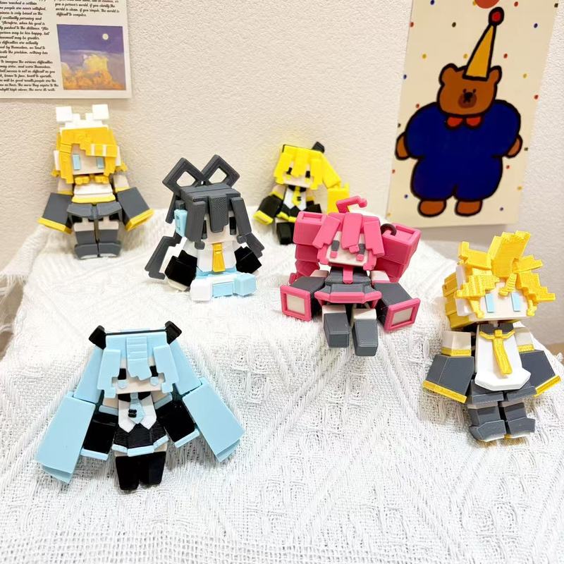 3D Printing Gundam - Anime Hatsune Miku 3d Printed Keychain