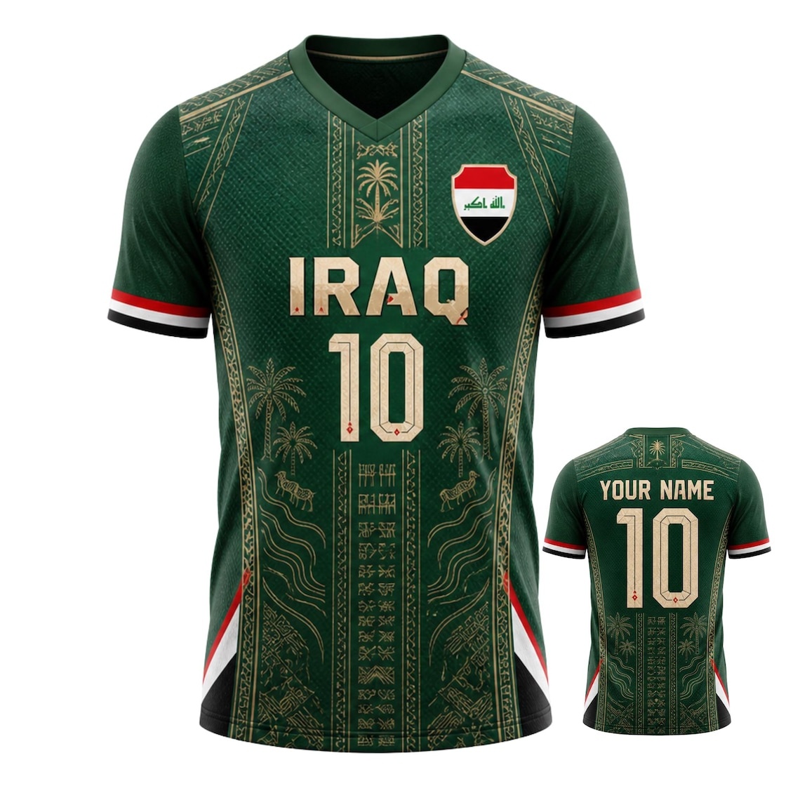 3D Printing Name - Iraq Soccer Jersey, Custom Name Number