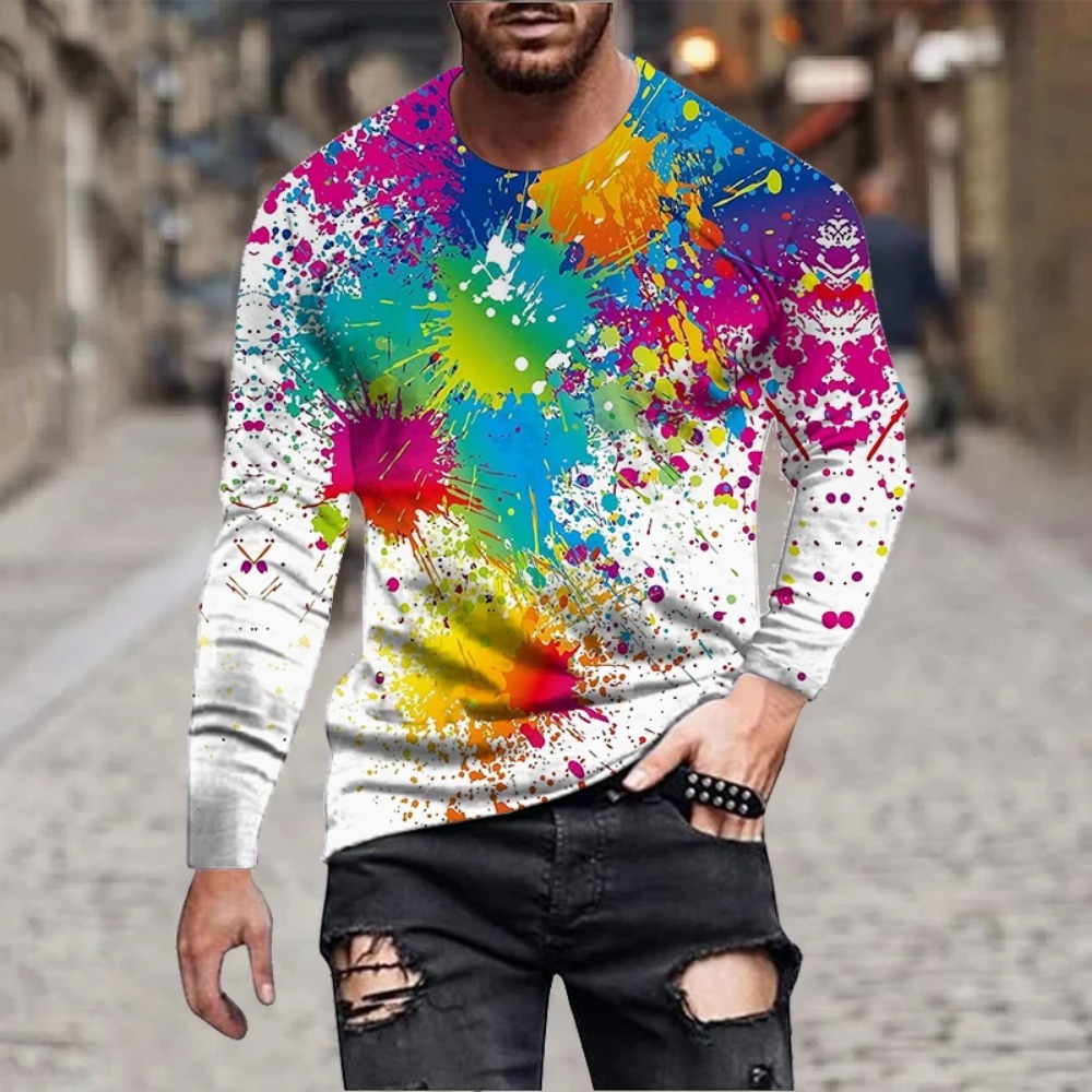 Men Rainbow Paint Splash 3D Pr - đánh giá và giá 3D Printing Kpop