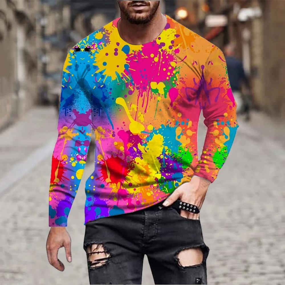 Men Rainbow Paint Splash 3D Pr - đánh giá và giá 3D Printing Kpop