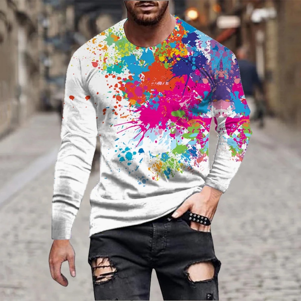 Men Rainbow Paint Splash 3D Pr - đánh giá và giá 3D Printing Kpop
