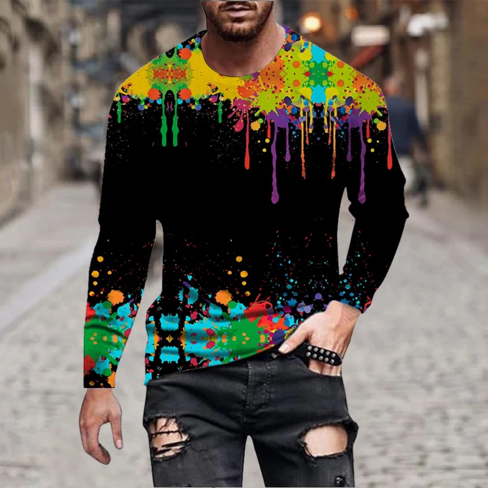 Men Rainbow Paint Splash 3D Pr - đánh giá và giá 3D Printing Kpop