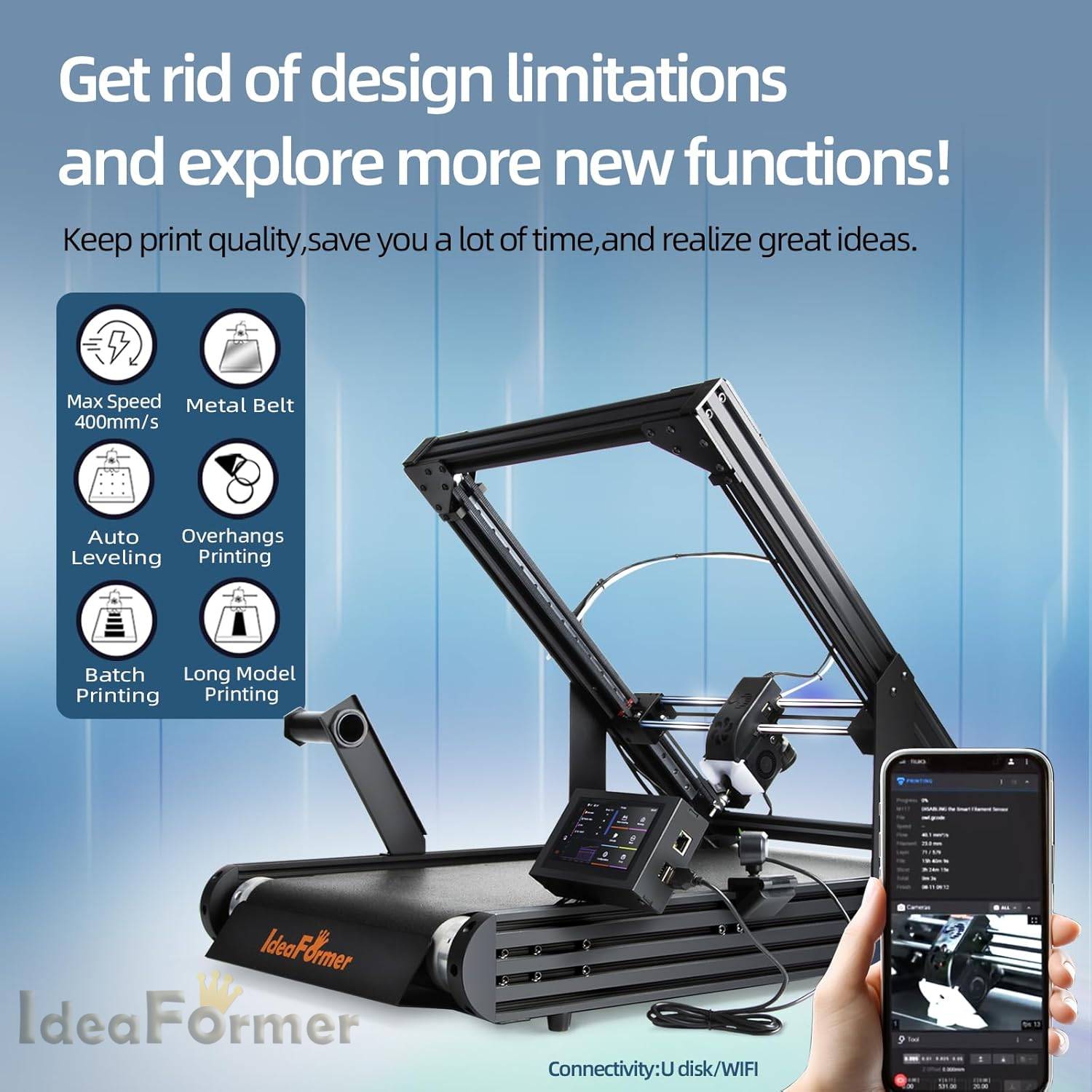 IdeaFormer IR3 V2 Conveyor Bel - đánh giá và giá 3D Printing Z Axis