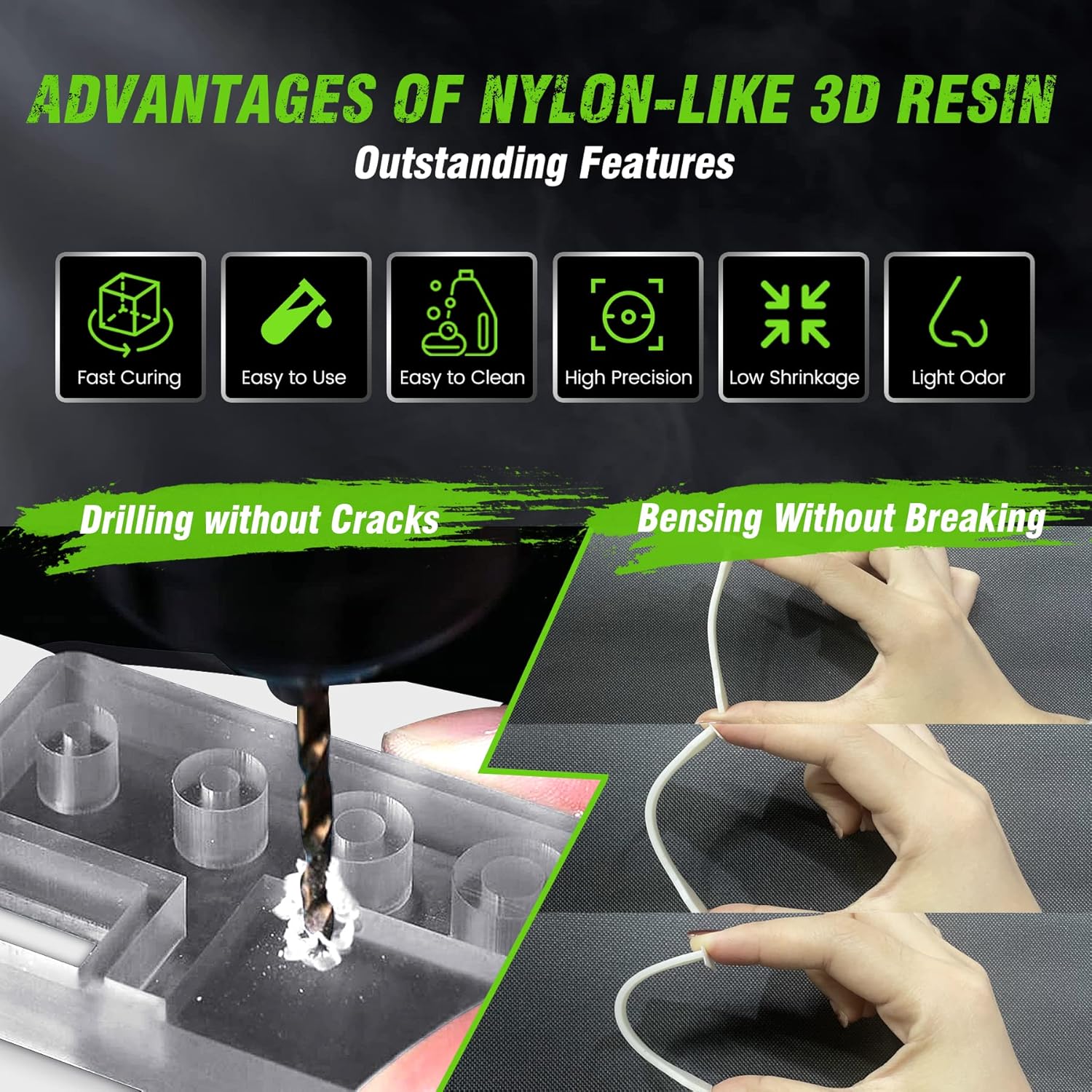 SUNLU 1KG Nylon-Like/Toughness - đánh giá và giá 3D Printing Sla