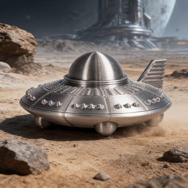 3D Printed UFO Figurines Retro - đánh giá và giá 3D Printing Apps