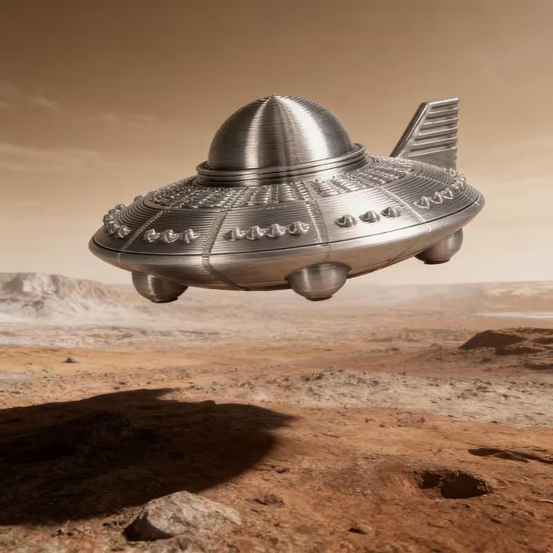 3D Printed UFO Figurines Retro - đánh giá và giá 3D Printing Apps