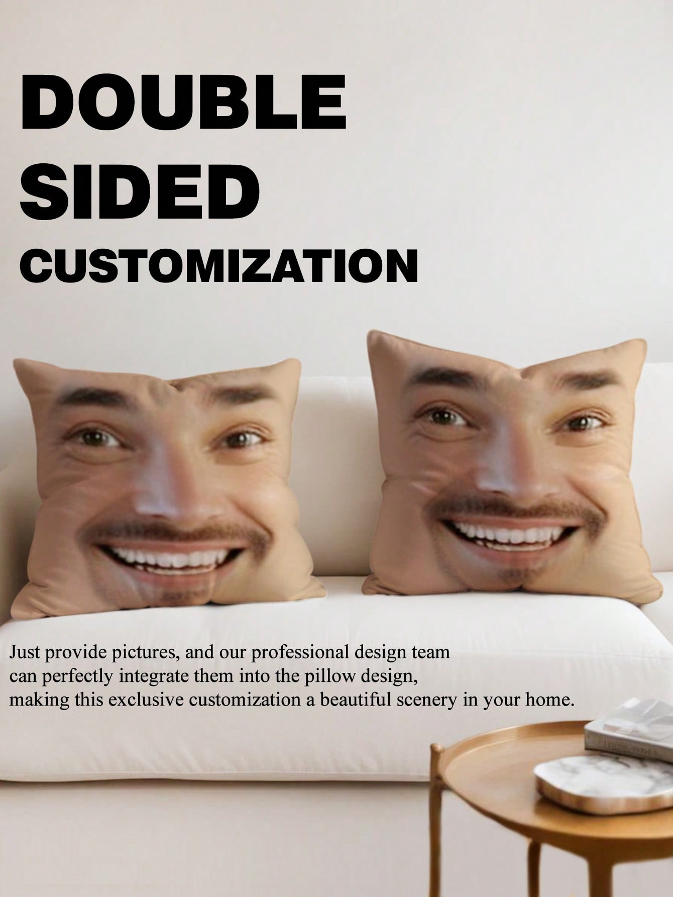 1pc Custom Face Square Pillow  - đánh giá và giá 3D Printing Service