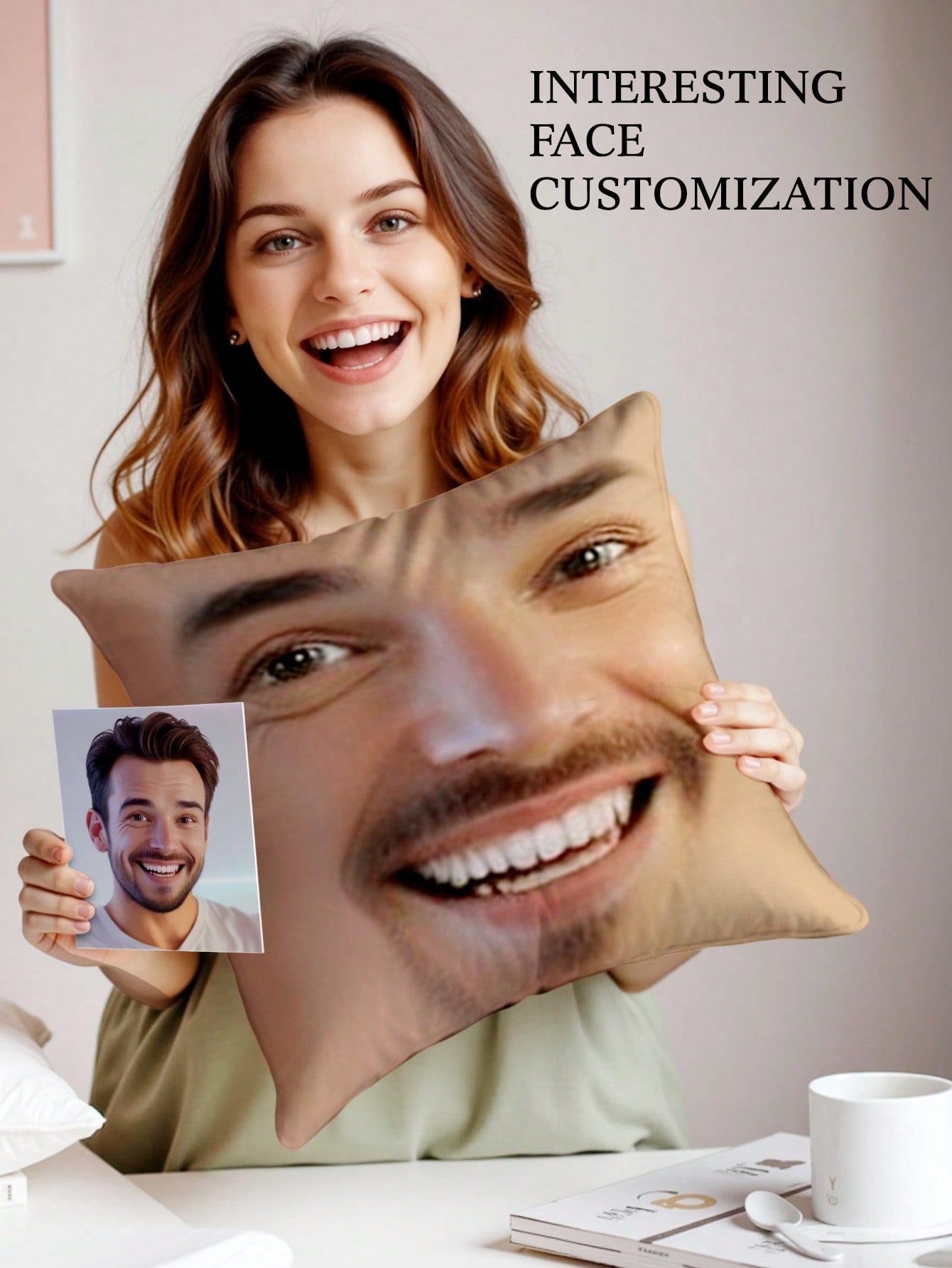 1pc Custom Face Square Pillow  - đánh giá và giá 3D Printing Service