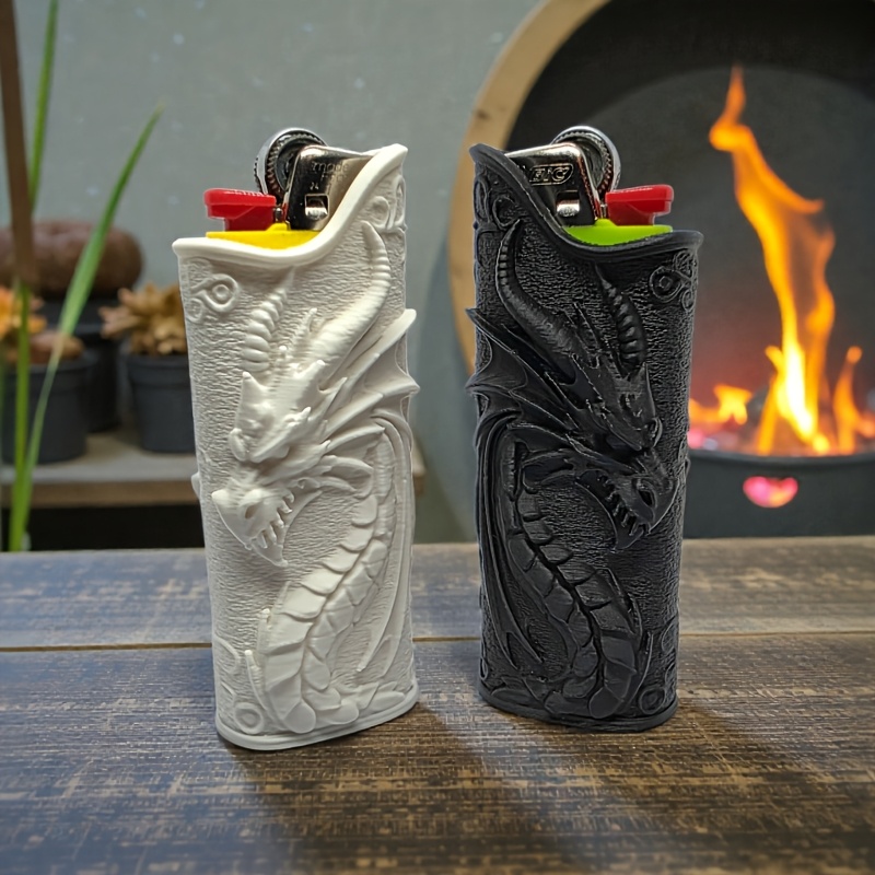 Gothic Embossed Dragon Lighter - đánh giá và giá 3D Printing Case