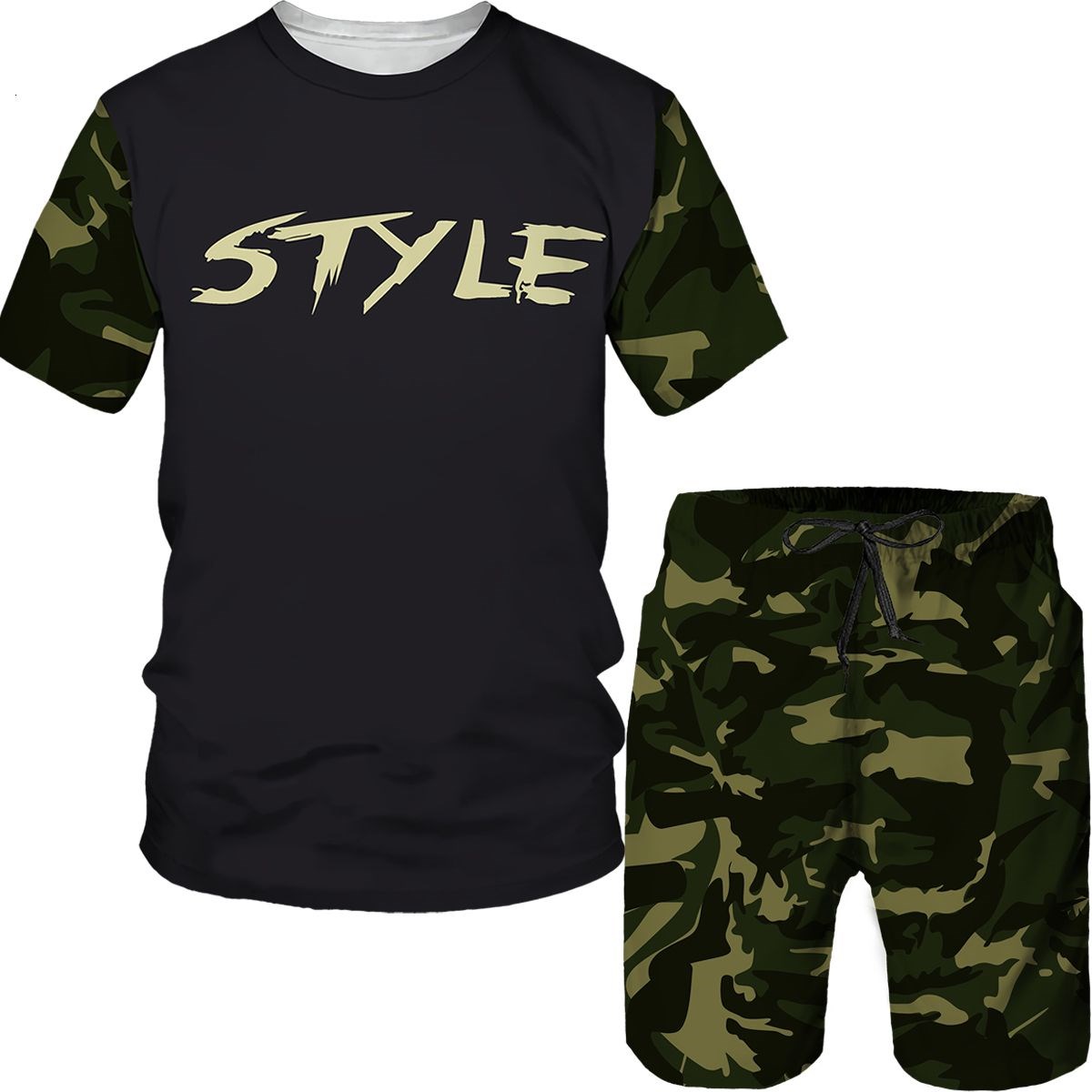 Camouflage Men's Suits Camo 3D - đánh giá và giá 3D Printing Kpop