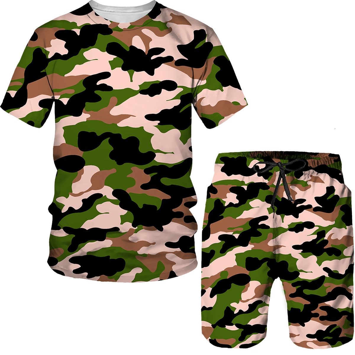 Camouflage Men's Suits Camo 3D - đánh giá và giá 3D Printing Kpop