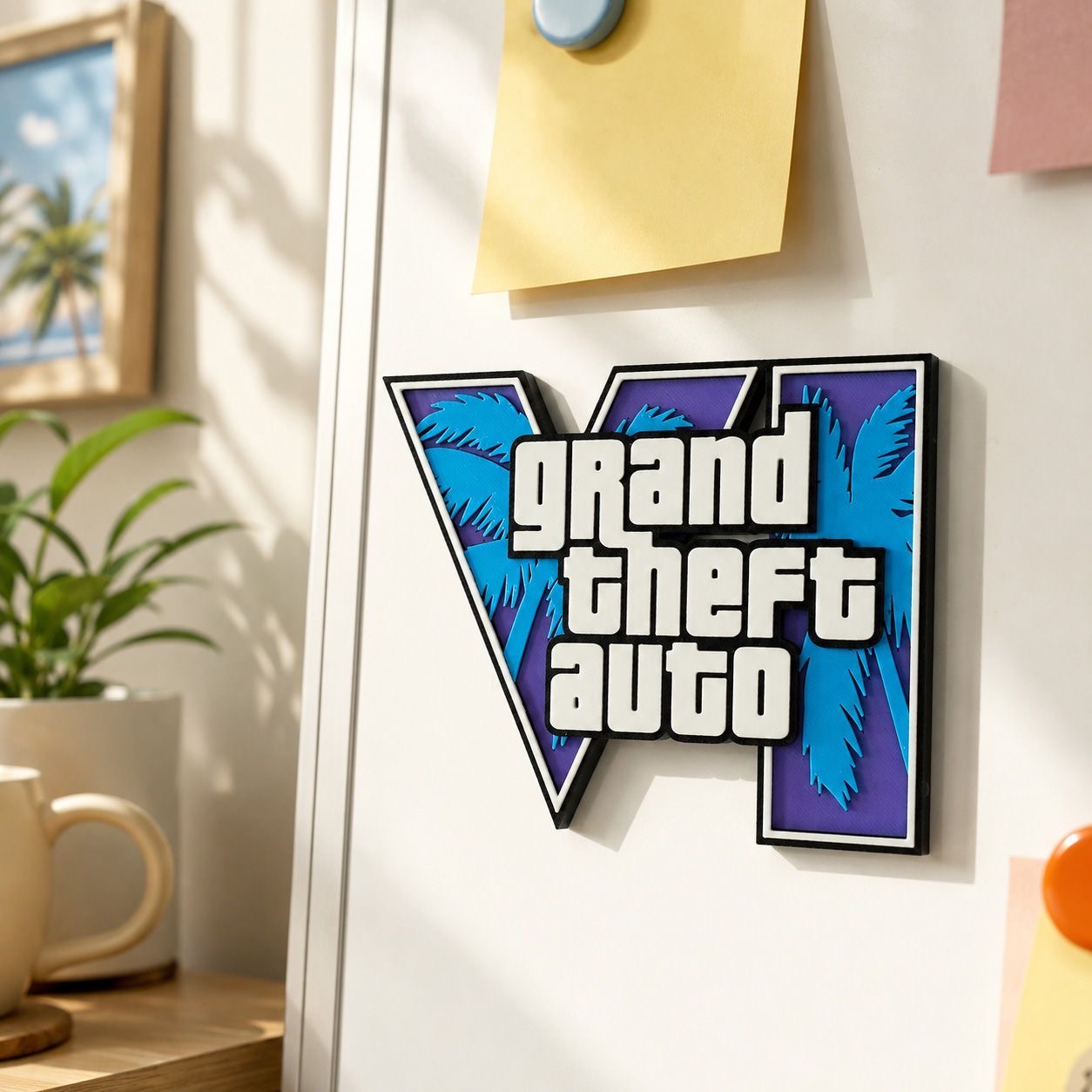 GTA6 3D Printed Logo Magnetic  - đánh giá và giá 3D Printing Gundam