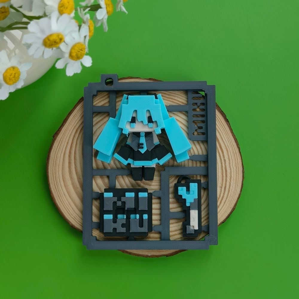 3D Printed Cute Pixel Hatsune  - đánh giá và giá 3D Printing Gundam