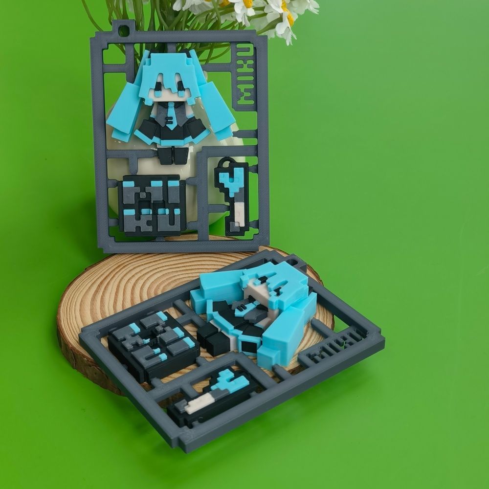 3D Printed Cute Pixel Hatsune  - đánh giá và giá 3D Printing Gundam