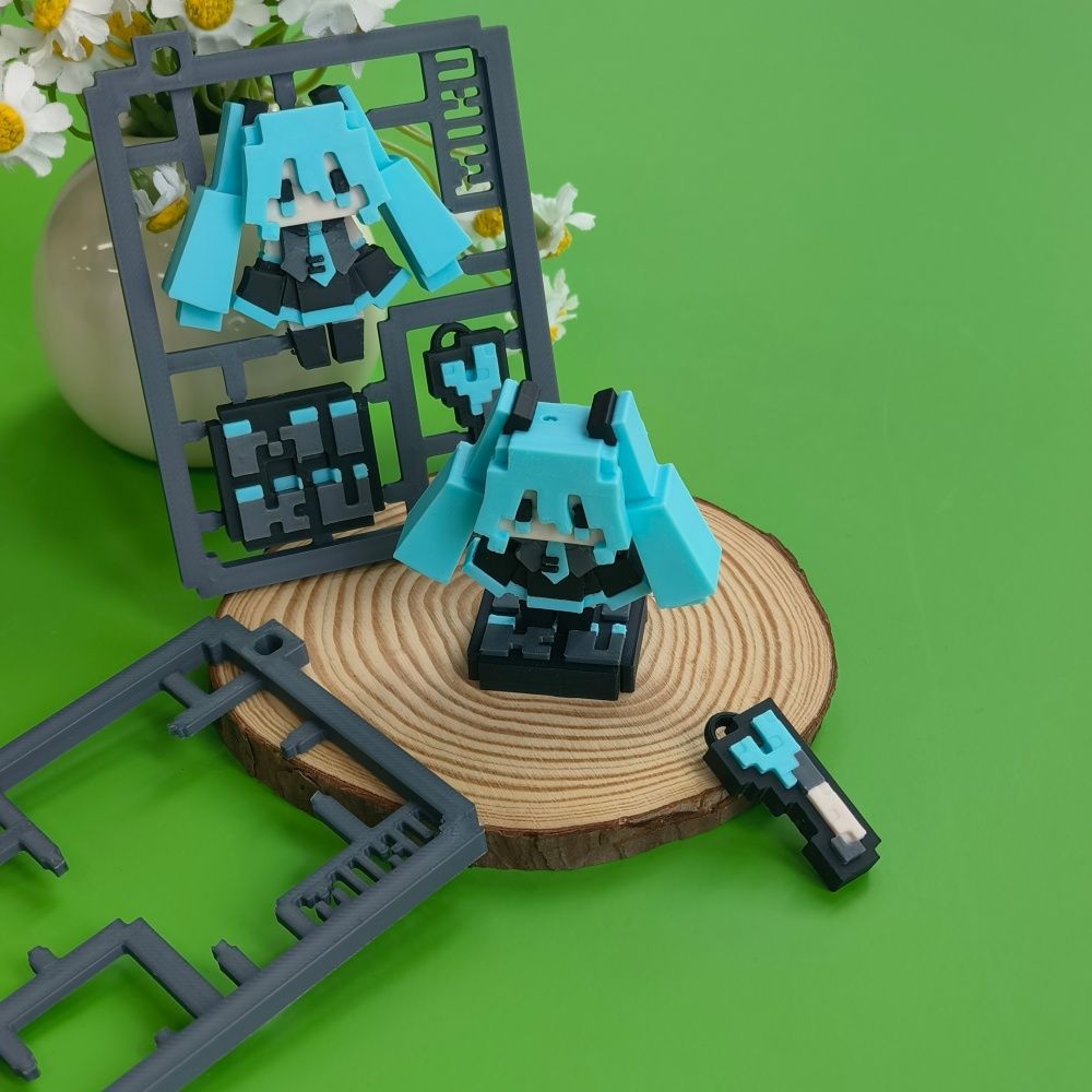3D Printed Cute Pixel Hatsune  - đánh giá và giá 3D Printing Gundam