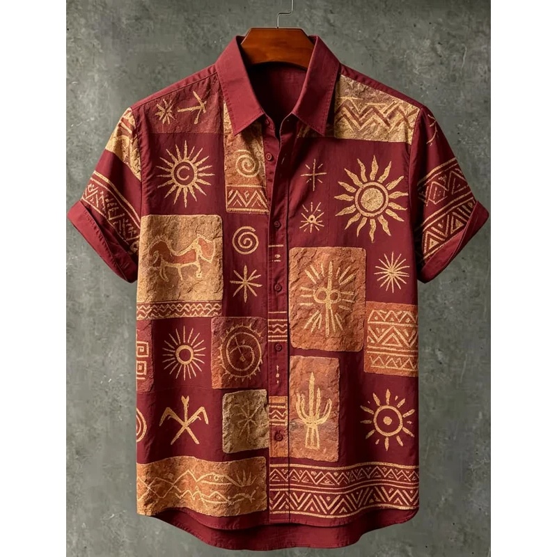 Men's Ethnic Patchwork Printed - đánh giá và giá 3D Printing Cancer