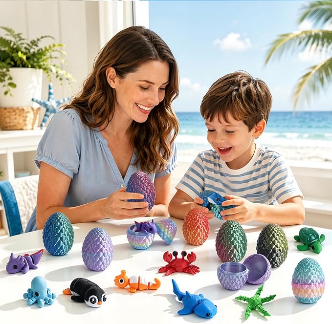 24pcs 3D Printed Surprise Egg  - đánh giá và giá 3D Printing Case