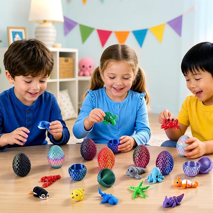 24pcs 3D Printed Surprise Egg  - đánh giá và giá 3D Printing Case